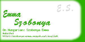 emma szobonya business card